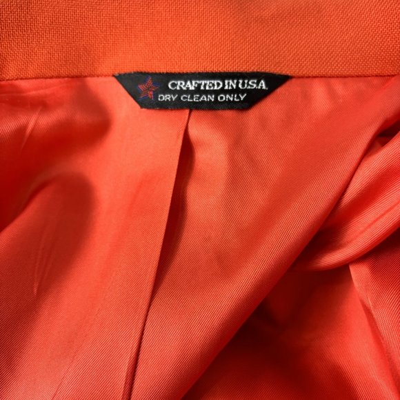 Vintage Orange sport coat Blazer Suit Jacket Hardwick Clothes Vintage - Picture 9 of 14